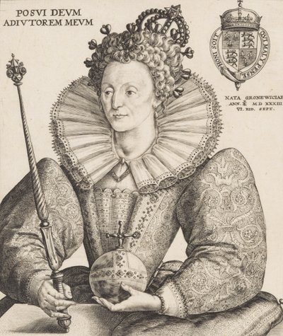 Kuningatar Elisabet I, 1592. tekijältä Crispijn de Passe I