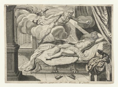 Jupiter ja Semele Metamorphoses of Ovid (sarjan nimi) tekijältä Crispijn van de Passe (II) (attributed to)