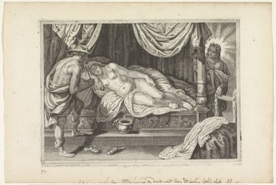 Apollo ja Mercury vierailevat Chionessa Metamorfosen van Ovidius (sarjan nimi) tekijältä Crispijn van de Passe (II)