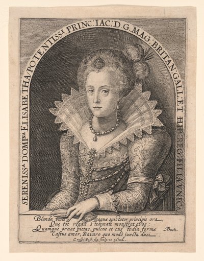 Prinsessa Elizabeth Stuart tekijältä Crispijn van de Passe I