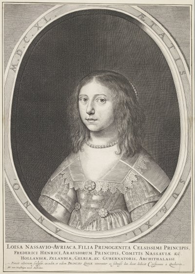 Muotokuva Louise Henriëttestä, Orangen prinsessasta, 12-vuotiaana tekijältä Crispijn van den Queborn