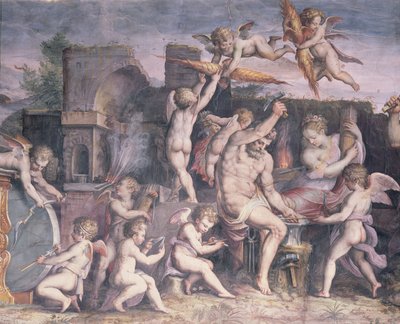Vulcanuksen takomo, 1555 tekijältä Cristofano Gherardi