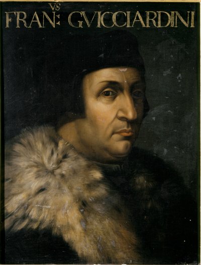 GUICCIARDINI Francesco, Muotokuva. ennen 1605 (öljy puulle). tekijältä Cristofano dell
