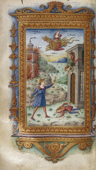 Medean poikien kuolema Kuvitus Ovidiuksen Heroideille, 1485-1499 tekijältä Cristoforo Majorana