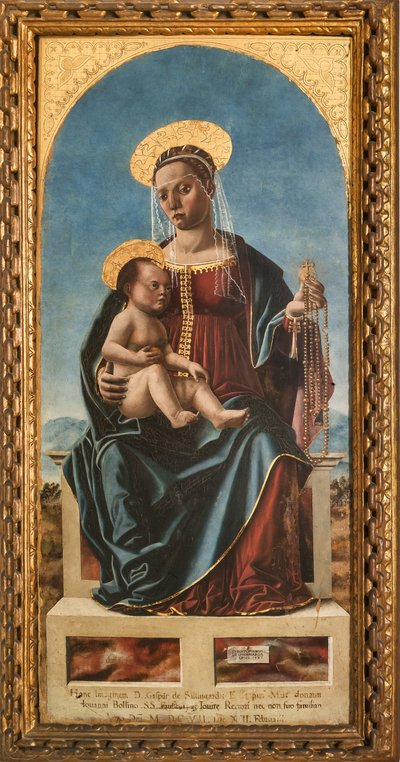 Madonna lapsen kanssa (öljy paneelissa) tekijältä Cristoforo da Lendinara Canozzi or Canozi