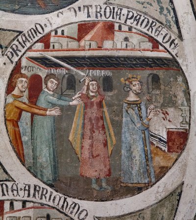 Priamoksen kuolema Pyrrhoksen käden kautta, tekijältä Cristoforo di & Piero Meo di Bindoccio