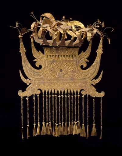 Päähine, 1800-luvun loppu - 1900-luvun alku (kulta ja kultafolio) tekijältä Culture Minangkabau