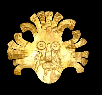 Päähine, 400 eaa - 600 jKr (kulta) tekijältä Culture Nazca