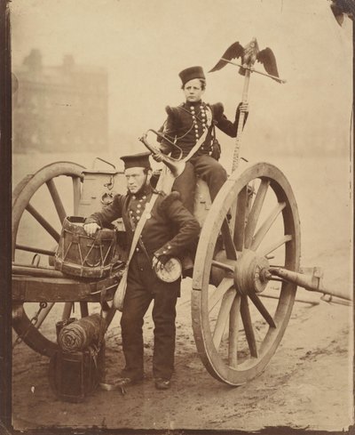 Trumpetisti Gritten ja trumpetisti Lang Woolwichissa, 1856. tekijältä Cundall and Howlett