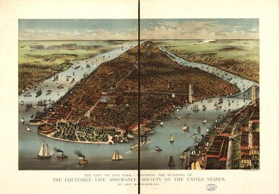 New Yorkin kaupunki. tekijältä Currier and Ives Equitable Life Assurance Society Of The United States