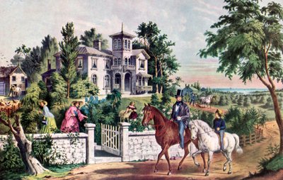 American Country Life, May Morning, 1855. tekijältä Currier and Ives