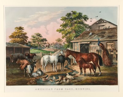 American Farm Yard - Aamu tekijältä Currier and Ives