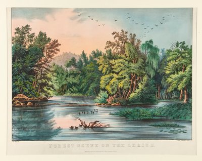 Metsäkohtaus Lehigissä tekijältä Currier and Ives