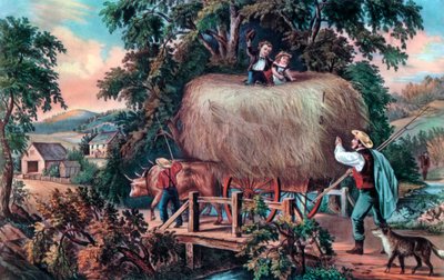 Haying Time, Viimeinen kuorma, 1868. tekijältä Currier and Ives