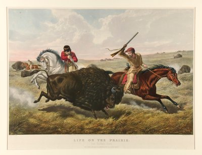 Elämä preerialla: Buffalo Hunt tekijältä Currier and Ives