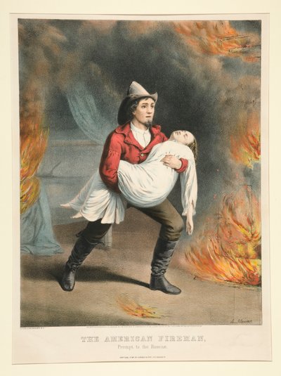 Amerikkalainen palomies / Rescut to the Rescue tekijältä Currier and Ives