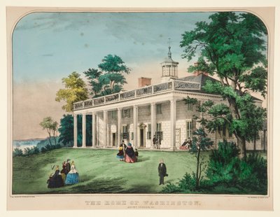 Washingtonin koti / Mount Vernon, VA tekijältä Currier and Ives