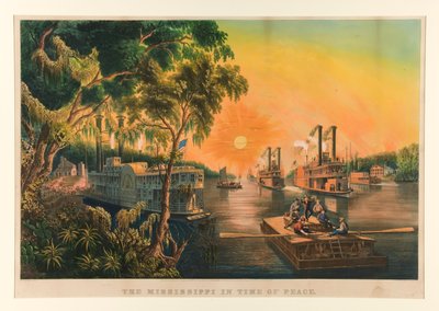 Mississippi rauhan aikana. tekijältä Currier and Ives
