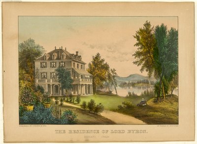 Lord Byronin asuinpaikka tekijältä Currier and Ives