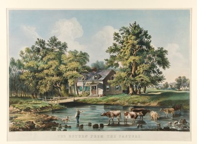Paluu laitumelta tekijältä Currier and Ives