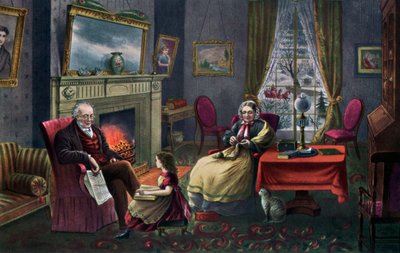 Lepokausi, vanhuus, 1868. tekijältä Currier and Ives