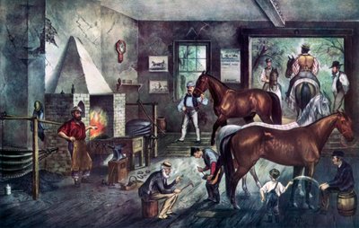 Ravihalkeamat takomossa, 1869. tekijältä Currier and Ives