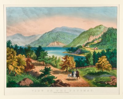 Näkymä Potomacille lähellä Harperia tekijältä Currier and Ives