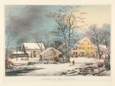 Talvi maalla./ Kylmä aamu tekijältä Currier and Ives