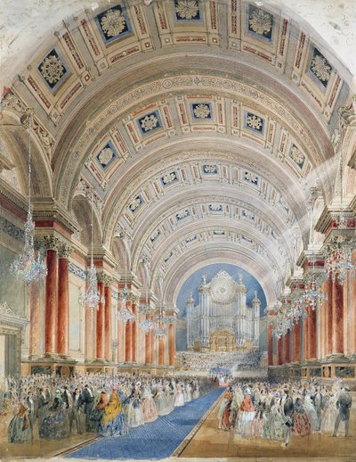 Interior Perspective, Leedsin kaupungintalo tekijältä Cuthbert Brodrick