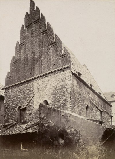 Vanha uusi synagoga, noin 1875 tekijältä Czech Photographer Czech Photographer
