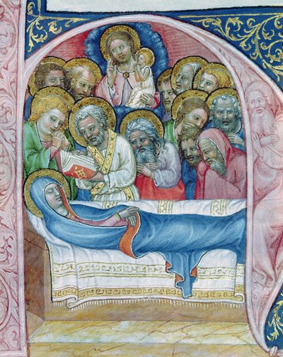 Ms XIII A 12 Neitsyt hautaus, Liber Viaticuksesta, Jean de Stredy, vuoden 1360 jälkeen tekijältä Czech School