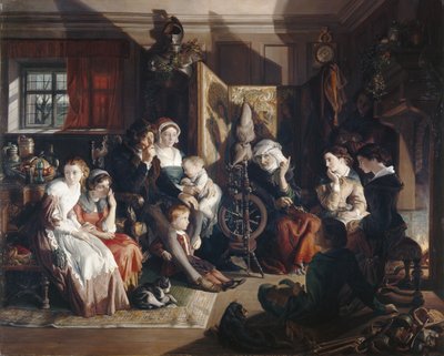 Talviyön tarina, n. 1867 (öljy kankaalle) tekijältä Daniel (1806 70) Maclise