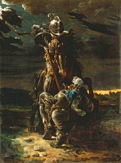 Ja ensimmäisessä urassa he juoksivat, Elfin Knight Fell Horse and Man (öljy kankaalle) tekijältä Daniel Maclise
