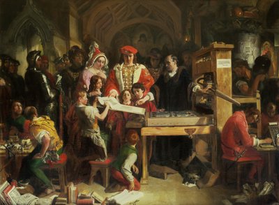 Caxtonin painokone tekijältä Daniel Maclise