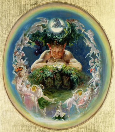 Faun and the Fairies, n. 1834 tekijältä Daniel Maclise