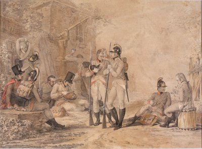 Sotilaat lepäävät (vartalon väri paperilla) tekijältä Daniel Maclise