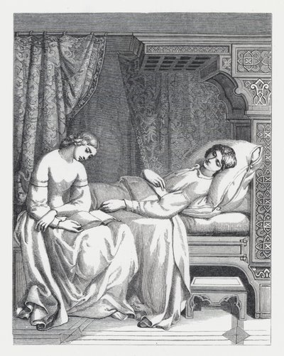 Kuvitus Tennysonin runolle Prinsessa (kaiverrus) tekijältä Daniel (after) Maclise