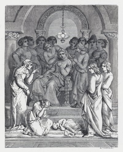 Kuvitus Tennysonin runolle Prinsessa (kaiverrus) tekijältä Daniel (after) Maclise