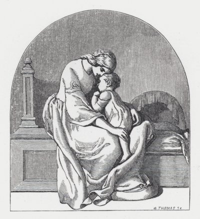 Kuvitus Tennysonin runolle Prinsessa (kaiverrus) tekijältä Daniel (after) Maclise
