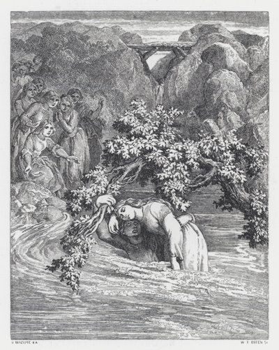 Kuvitus Tennysonin runolle Prinsessa (kaiverrus) tekijältä Daniel (after) Maclise