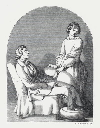 Kuvitus Tennysonin runolle Prinsessa (kaiverrus) tekijältä Daniel (after) Maclise