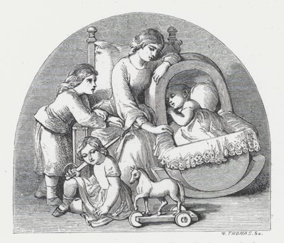 Kuvitus Tennysonin runolle Prinsessa (kaiverrus) tekijältä Daniel (after) Maclise