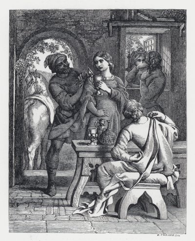 Kuvitus Tennysonin runolle Prinsessa (kaiverrus) tekijältä Daniel (after) Maclise