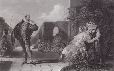 Malvolio, kahdestoista yö (kaiverrus) tekijältä Daniel (after) Maclise
