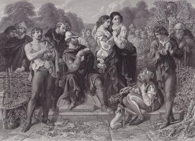 Orlando and the Wrestler, "As You Like It" (kaiverrus) tekijältä Daniel (after) Maclise