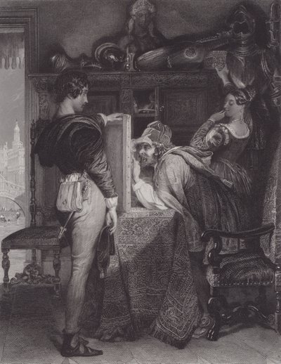 Salvator Rosa (kaiverrus) tekijältä Daniel (after) Maclise