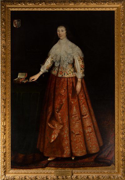 Lady Mary Tufton, 1. Earl of Thanetin tytär, Sir Edward Sisshoppin vaimo, 2nd Bt., n. 1590-1656 (öljy kankaalle) tekijältä Daniel (circle of) Mytens