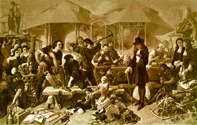 Pietari Suuri Deptfordin telakalla tekijältä Daniel 1806 70 Maclise