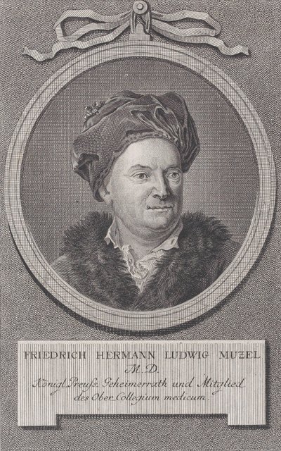 Friedrich Ludwig Hermann Muzelin muotokuva, n. 1778. tekijältä Daniel Berger