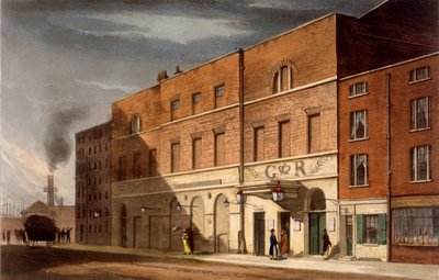 East London Theatre, entinen "The Lyceum", 1826 tekijältä Daniel Havell